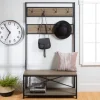 Kirkland's Home Rustic Driftwood Hall Tree- Entryway Furniture