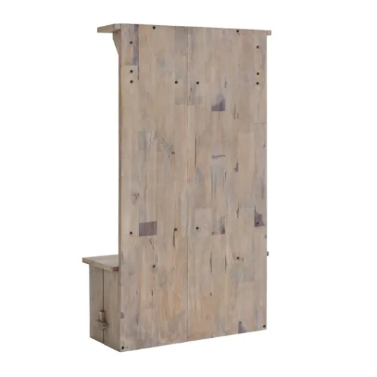 Kirkland's Home Rustic Driftwood Hall Tree- Entryway Furniture