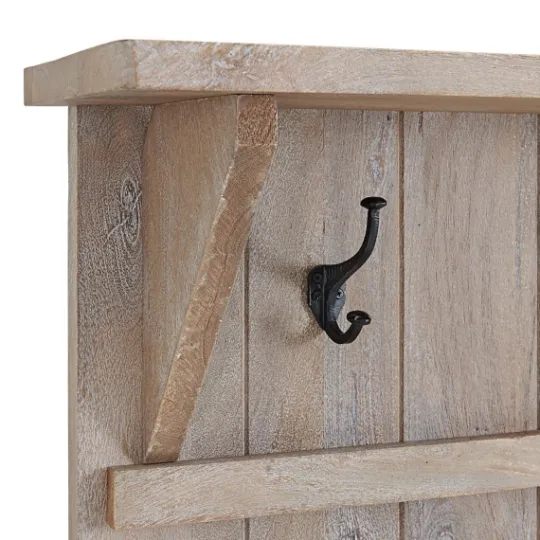Kirkland's Home Rustic Driftwood Hall Tree- Entryway Furniture