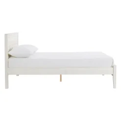 Kirkland's Home Rustic Eggshell Wood Panel Full Bed Frame- Beds & Headboards