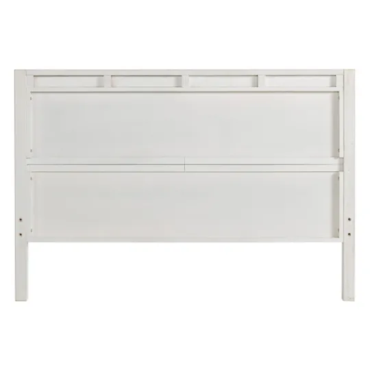 Kirkland's Home Rustic Eggshell Wood Panel Full Bed Frame- Beds & Headboards