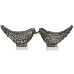 Kirkland's Home Rustic Etched Birds 2-Pc. Figurine Set- Statues & Figurines