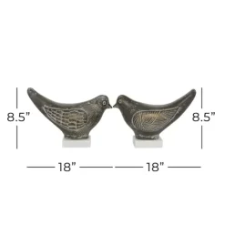 Kirkland's Home Rustic Etched Birds 2-Pc. Figurine Set- Statues & Figurines