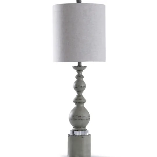 Kirkland's Home Rustic Gray Balustrade Table Lamp- Buffet Lamps