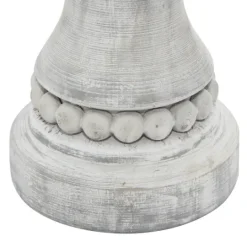 Kirkland's Home Rustic Gray Carved 3-Pc. Candle Holder Set- Candle Holders
