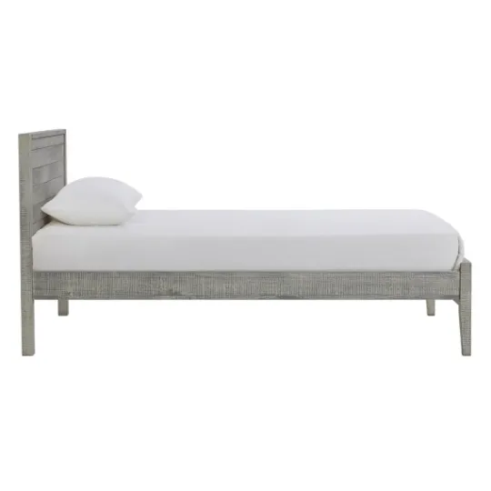 Kirkland's Home Rustic Gray Pine Panel Twin Bed Frame- Beds & Headboards