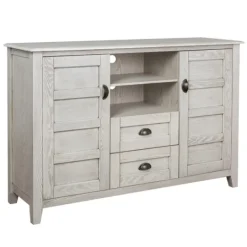 Kirkland's Home Rustic Gray Wood 2-Drawer Console Table- Tv Stands & Media Consoles
