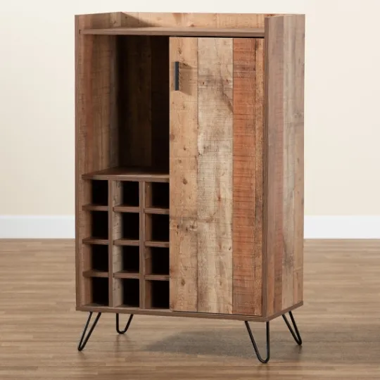 Kirkland's Home Rustic Hairpin Wine Cabinet- Cabinets & Sideboards
