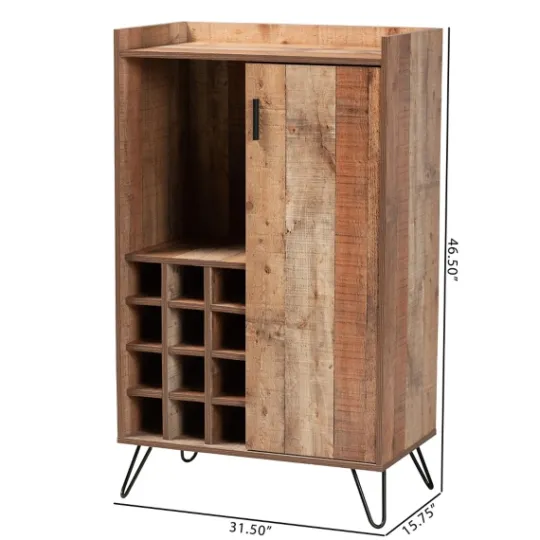 Kirkland's Home Rustic Hairpin Wine Cabinet- Cabinets & Sideboards