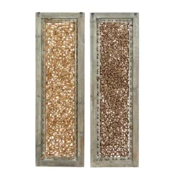 Kirkland's Home Rustic Knotted Seagrass 2-Pc. Panel Wall Art- Wall Plaques