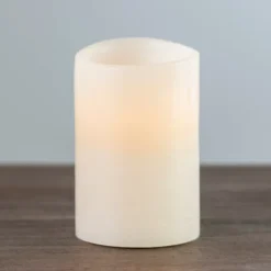 Kirkland's Home Rustic Led Pillar Candle, 4X6 In.- Flameless Candles