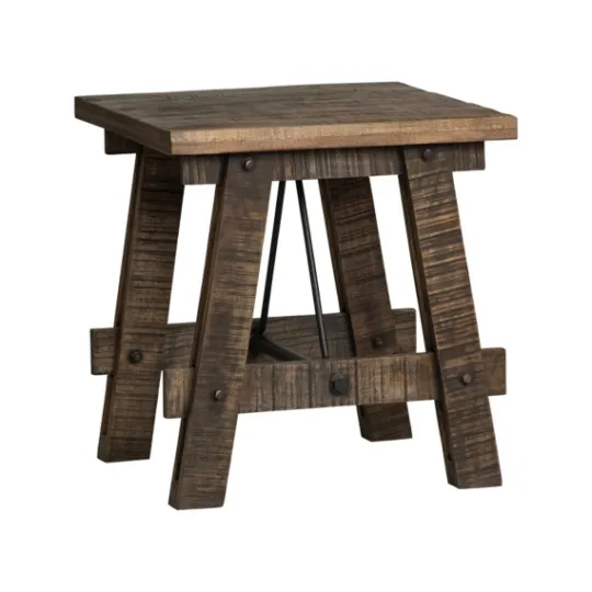 Kirkland's Home Rustic Mango Wood And Iron Side Table- Accent & End Tables