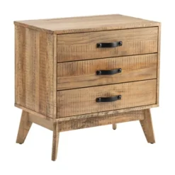 Kirkland's Home Rustic Medium 3-Drawer Side Table- Accent & End Tables