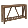 Kirkland's Home Rustic Oak A-Frame Console Table- Console Tables