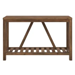 Kirkland's Home Rustic Oak A-Frame Console Table- Console Tables