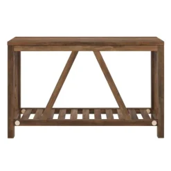 Kirkland's Home Rustic Oak A-Frame Console Table- Console Tables