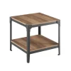 Kirkland's Home Rustic Oak Angle Iron Accent Tables, Set Of 2- Accent & End Tables