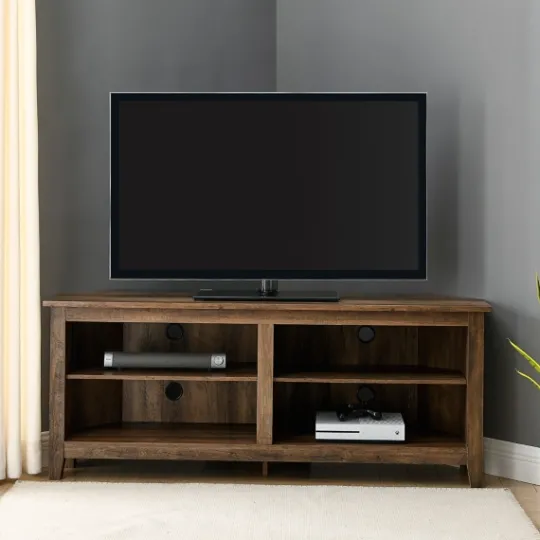 Kirkland's Home Rustic Oak Corner Tv Stand- Tv Stands & Media Consoles