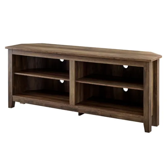 Kirkland's Home Rustic Oak Corner Tv Stand- Tv Stands & Media Consoles