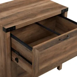 Kirkland's Home Rustic Oak 2-Drawer Wood File Cabinet- Office Furniture