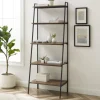 Kirkland's Home Rustic Oak Industrial Ladder Bookshelf- Bookshelves