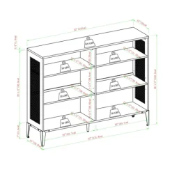 Kirkland's Home Rustic Oak Mesh Accent Bookshelf- Entryway Furniture