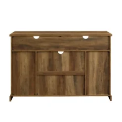 Kirkland's Home Rustic Oak Sliding Barn Door Highboy Tv Stand- Tv Stands & Media Consoles