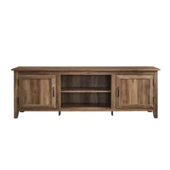 Kirkland's Home Rustic Oak Wood Grooved Door Tv Stand- Tv Stands & Media Consoles