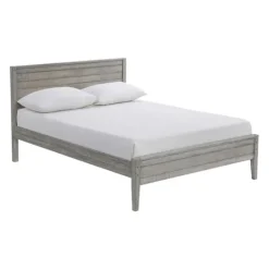 Kirkland's Home Rustic Smoke Wood Panel Full Bed Frame- Beds & Headboards
