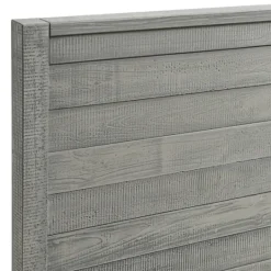 Kirkland's Home Rustic Smoke Wood Panel Full Bed Frame- Beds & Headboards