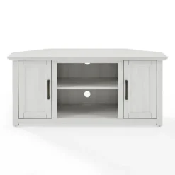 Kirkland's Home Rustic White Katy-Corner Tv Stand- Tv Stands & Media Consoles