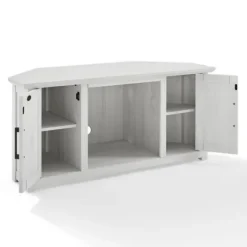 Kirkland's Home Rustic White Katy-Corner Tv Stand- Tv Stands & Media Consoles