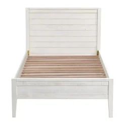 Kirkland's Home Rustic White Pine Panel Twin Bed Frame- Beds & Headboards