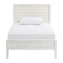 Kirkland's Home Rustic White Pine Panel Twin Bed Frame- Beds & Headboards