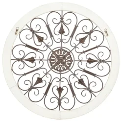 Kirkland's Home Rustic White Radial Scrollwork Wall Art- Wall Plaques