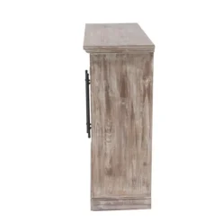 Kirkland's Home Rustic Wood And Glass 2-Door Cabinet- Cabinets & Sideboards