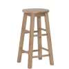 Kirkland's Home Rustic Wood Pub Classic Backless Counter Stool- Bar Stools & Counter Height Stools