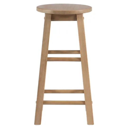 Kirkland's Home Rustic Wood Pub Classic Backless Counter Stool- Bar Stools & Counter Height Stools