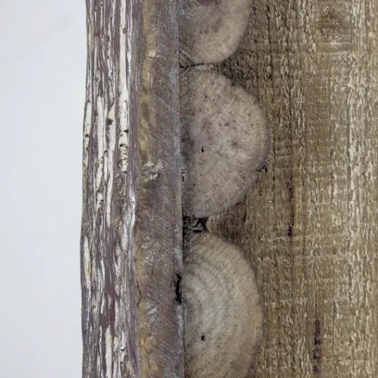 Kirkland's Home Rustic Wood Scalloped Edge Wall Mirror- Decorative Mirrors