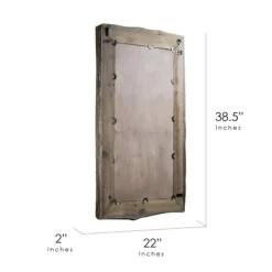 Kirkland's Home Rustic Wood Scalloped Edge Wall Mirror- Decorative Mirrors
