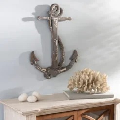 Kirkland's Home Rustic Wooden Anchor Plaque- Wall Plaques