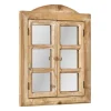 Kirkland's Home Rustic Wooden Dual Window Shutter Wall Mirror- Decorative Mirrors