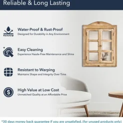 Kirkland's Home Rustic Wooden Dual Window Shutter Wall Mirror- Decorative Mirrors