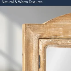 Kirkland's Home Rustic Wooden Dual Window Shutter Wall Mirror- Decorative Mirrors