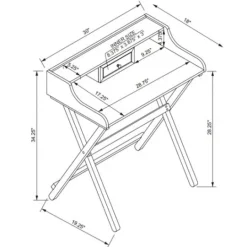 Kirkland's Home Rustic Wooden Folding Desk- Office Furniture