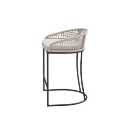 Kirkland's Home Rustic Woven Rope Back Counter Stool- Bar Stools & Counter Height Stools