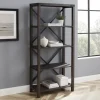 Kirkland's Home Sable Wood X-Frame Classic Bookcase- Bookshelves