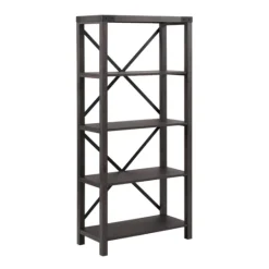 Kirkland's Home Sable Wood X-Frame Classic Bookcase- Bookshelves