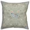 Kirkland's Home Sage Botanical Butterfly Throw Pillow- Pillows