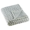 Kirkland's Home Sage Chevron Plush Throw- Blankets & Throws